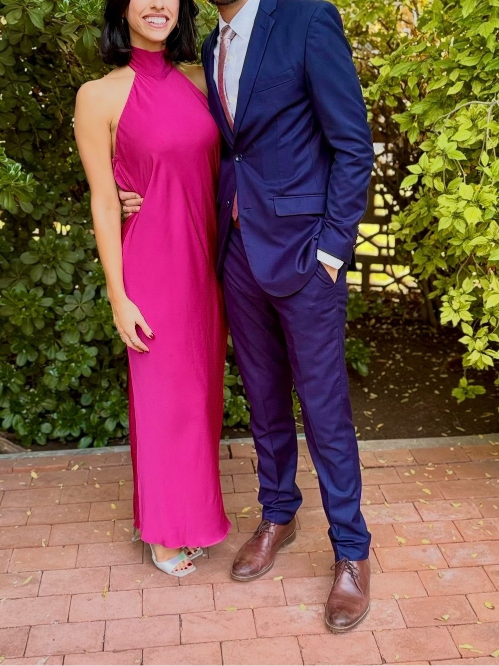 Banana Republic Fuchsia Halter Maxi Dress